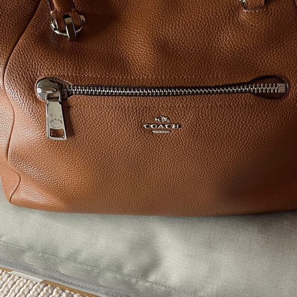 Coach Rich Brown Leather Satchel with Shoulder Strap Coach Satchel - Picture 11 of 11